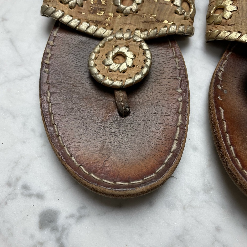 Jack Rogers Jacks Flat Sandal Natural Cork Gold - Picture 4 of 9